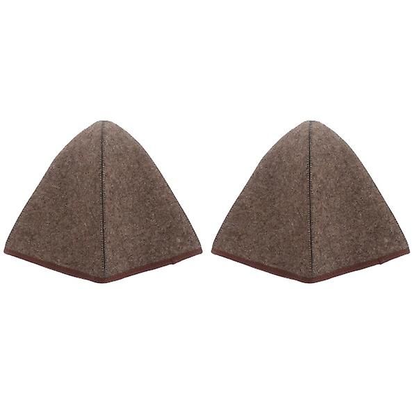 5 stk. Fortykket badstuehatt Ullfilt Badhue Badhue Komfortabel badstuehatt Vannabsorberende hatt 2 stk. 34x26x0,6 cm