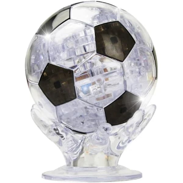 3D-krystallpuslespill for barn, lysende fotball for voksne B