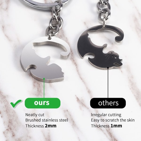 Nøglering Par Kærlighed, Magnetisk Aftagelig Nøglering Design, Bir IC