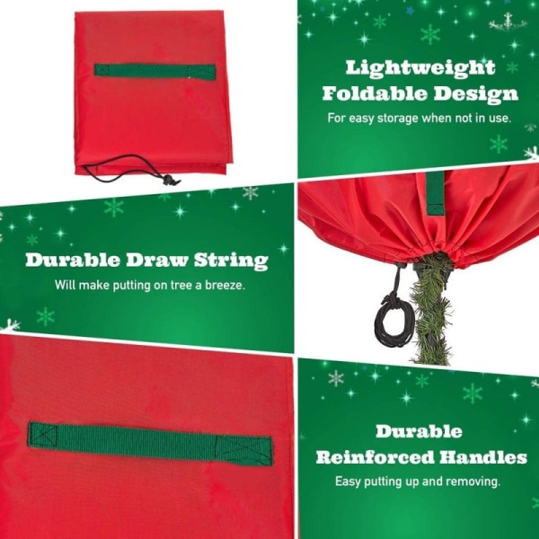 Upprätt förvaringsväska för julgran, julgransskydd för jul Dark Green 9FT