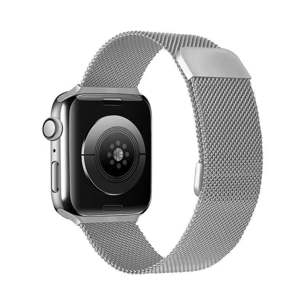 Oppgradert rem kompatibel med Apple Watch remmar, Fashion Metal Strap Starlight Silver 38-40-41mm