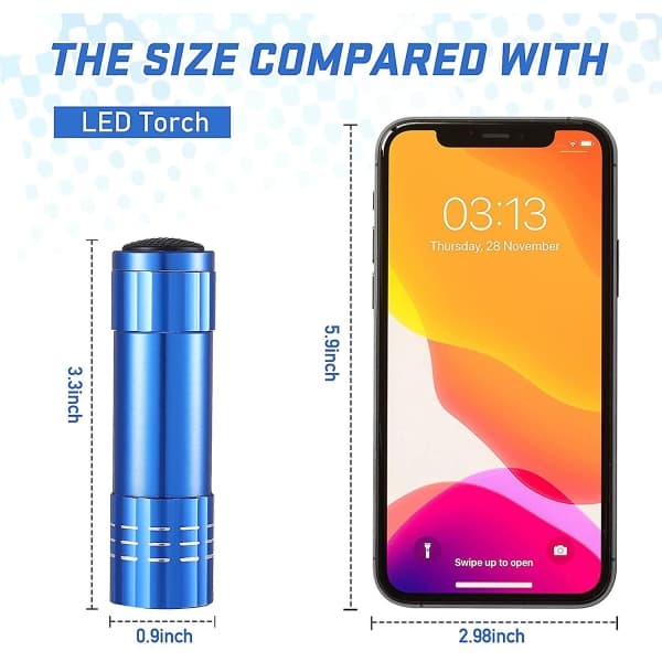 IC 2 kpl Mini taskulamppu Ultra kirkas LED Taskulamppu 4 tuuman vedenkestävä taskulamppu