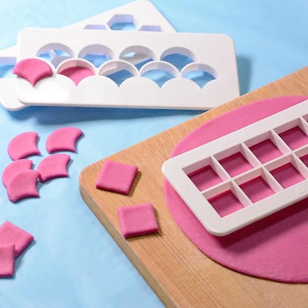 Kageform Kageform Fondantforme, Geometriske Kageforme Til Fødselsdagskage Cupcake Dekoration Rektangulær Prægningsstrimmel Rektangulær prægningsstrimmel Rectangular embossing strip