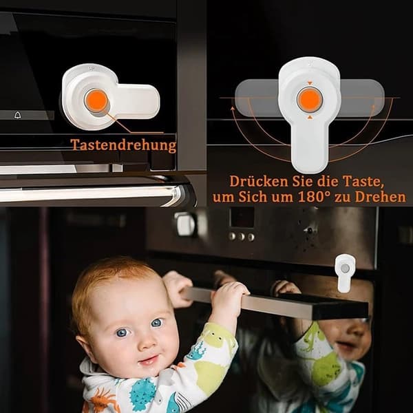 4-delar - Barnsäkerhetslås - ugnslucka - Öppningsskydd - mikrovågsdörr - Babylock - säkerhetslås - Barnsäkerhet - Med