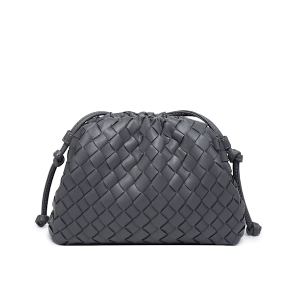 Skybag 2024 ny stil veske for kvinner i kveg-skinn med rynker, dumpling-veske, håndveske, skulderveske MJ51 grey 22*9*14cm