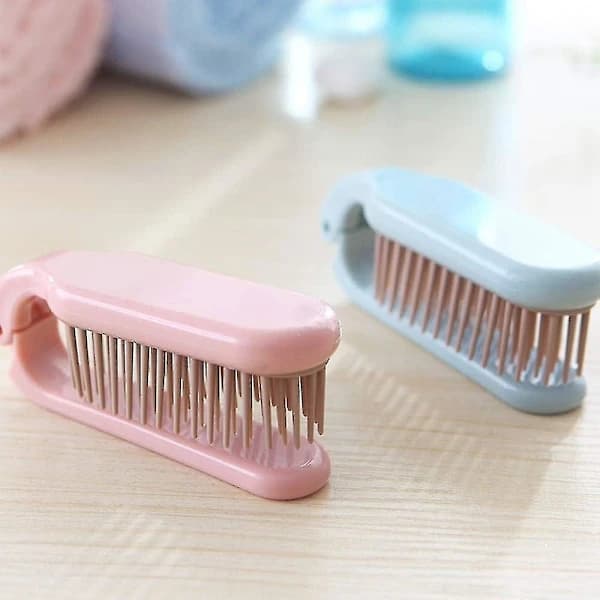 1-pak foldbar hårbørste hårkam bærbar mini massage hårbørste antistatisk