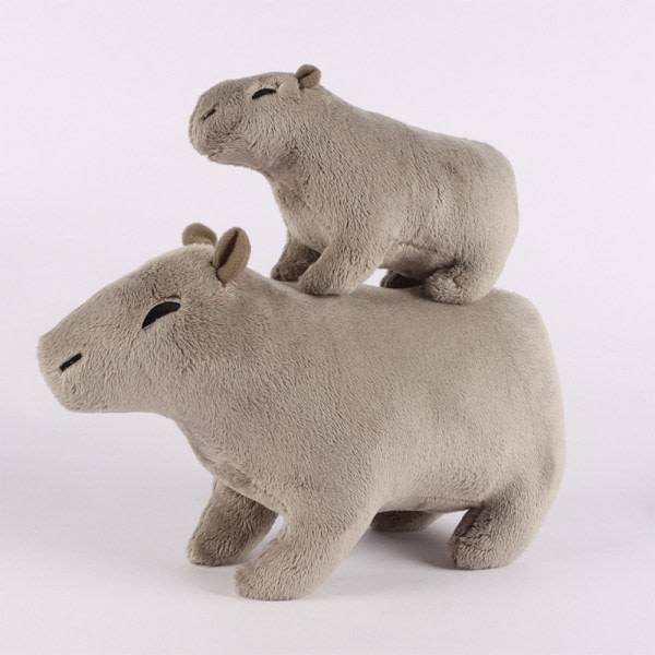 IC Capybara plysj Kawaii simulert plysjdyr PP bomullsfyllt Brun S