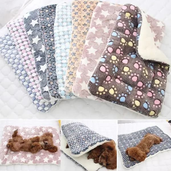 Blødt flonel-kæledyrstæppe til hunde og katte, vaskbart varmt tæppe til sofa og seng, lyserød XL Light pink XL