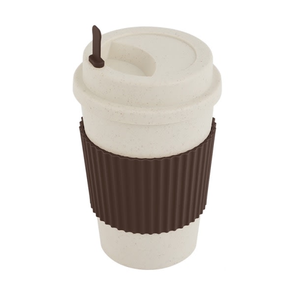 IC Återanvändbara kaffekoppar med lock Vehnäolki kannettava kahvikuppi harmaa