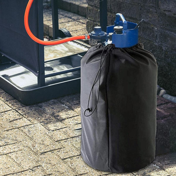 IC 210D Oxfordtyg Gasbehållare Skydd Utomhus Propan Tank Skydd Svart