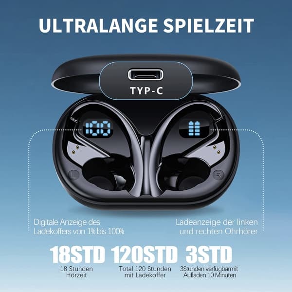 IC NOE Bluetooth-kuulokkeet Sport, langattomat Bluetooth 5.3