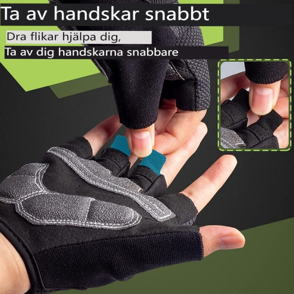 IC Cykelhandsker til mænd Cykelhandsker til kvinder Halvfinger Åndbare cykelhandsker Gul S