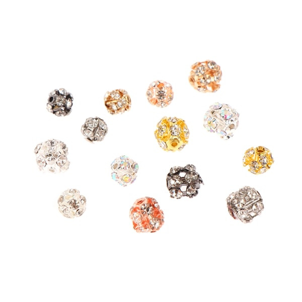 IC 50 st 6 mm Rhinestone Rone kristallkula lösa distanspärlor för J H-8mm