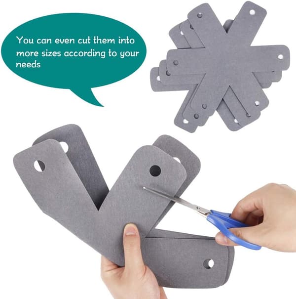 12-pack pannskydd för stapling, 4 storlekar filtskydd för pannor, repfria pannskydd för köksredskap, grå