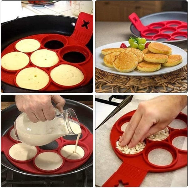 IC Non-stick silikone æggering form, æggerulle æggering, rund æg med non stick form