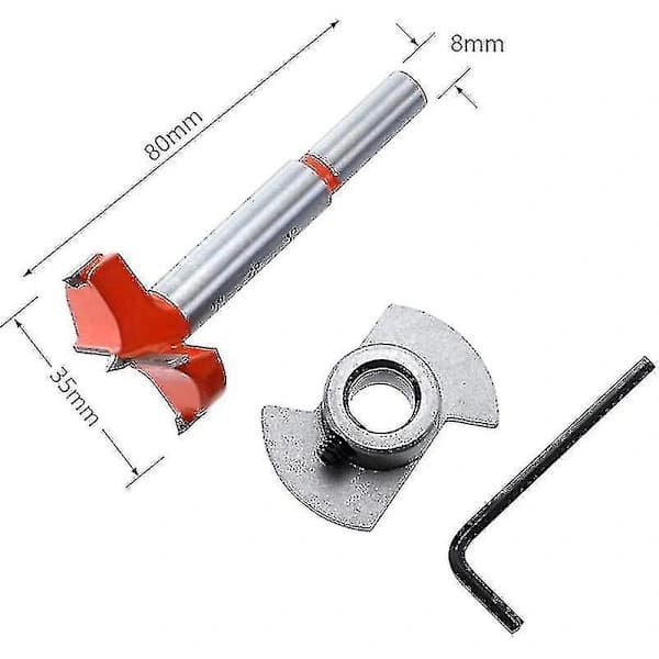 35mm Hinge Drilling Jig Drill Set Concealed Hinge Drill Guide Locator Tool for Cabinet Hinges and Mounting Plates, for Woodworking
