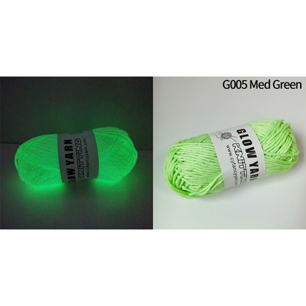 Funktionelt Glow Polyester Lysende Chunky Garn 2mm Mørkegrøn