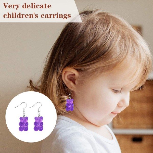 Merkelige Søte Øredobber Morsomme Kawaii Indie Funky Øredobber Inkludert Gummibjørn Vannflaske Mat Sopp Boba Te Øredobber Gullfisk Blomster Dang 28 Par