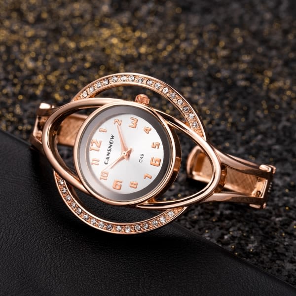 IC Watch för kvinnor liten urtavla kvarts guld silver watch för kvinnor present