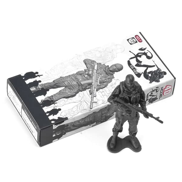 IC 4D-montering 1/18 Soldat Soldat Modelldukke 8st/ Sett Gutter Krig