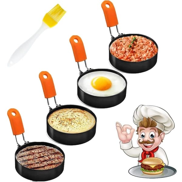 IC CNE Egg Ring, Former i Rustfritt Stål, Stekt Egg