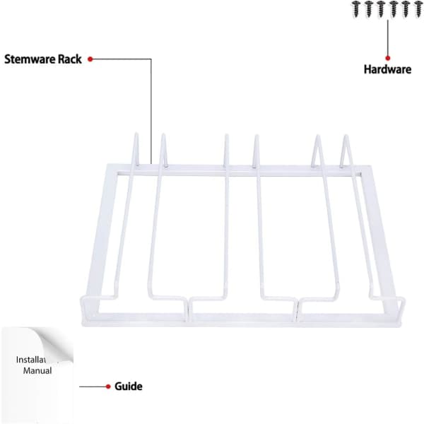 Vinglassstativ - Metall Underskap Henge Stemware Holder