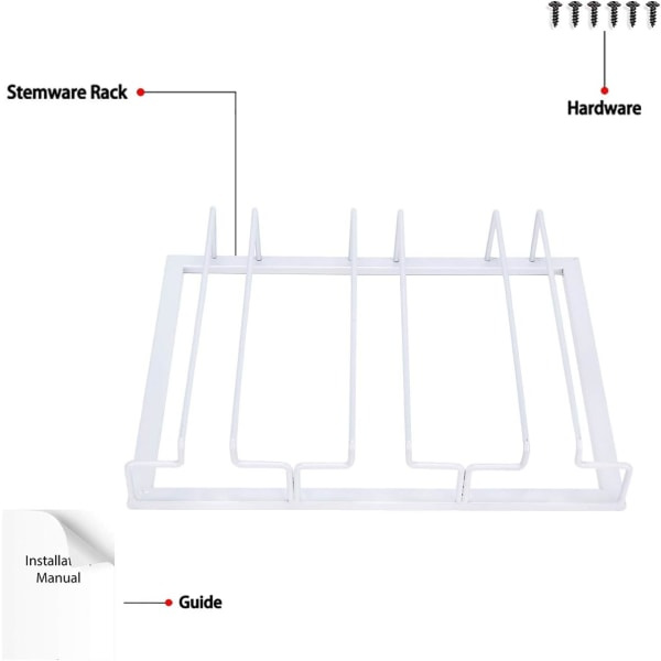 Vinglasställ - Metall Underskåp Hängande Stemware Hållare