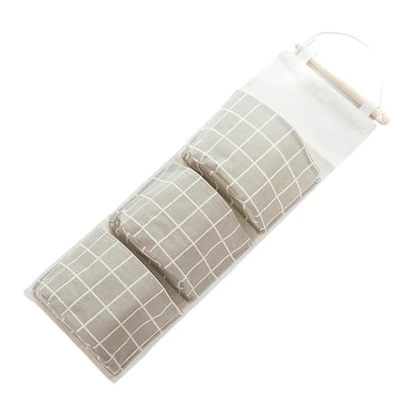 2-pack Wall Storage Bag, Hanging Storage, Hanging Storage Bag with 3 Pockets, Wall Organizer