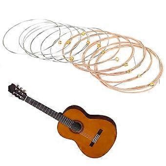 12 stk. akustiske gitarstrenger for 12-strengs klassisk gitartilbehør