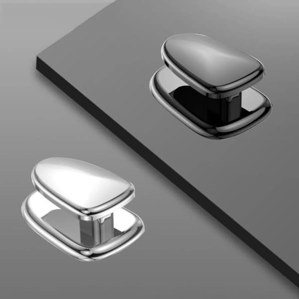 IC Solid metall bilkrok, usynlig krok, bil mini krok, sølv