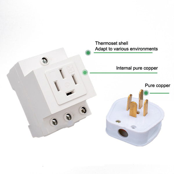 IC AC30 Typ Rail Mount AC Power 10/16/25/32A 250V 2/3/4-stiftskontakt A4