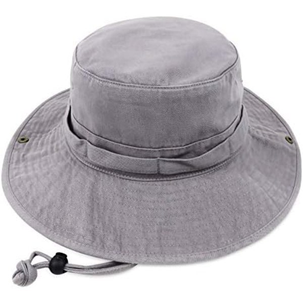 IC Bucket Hat Bredbrættet UV-beskyttelse Solhat Boonie Hatte Fiske Vandring Safari Udendørs Hatte til Mænd og Kvinder