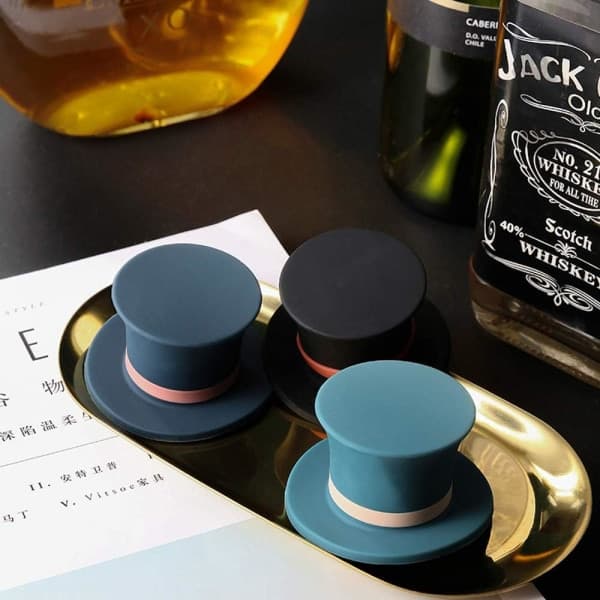 2ST vinflaska propp silikon, magic hatt vinflaska plugg