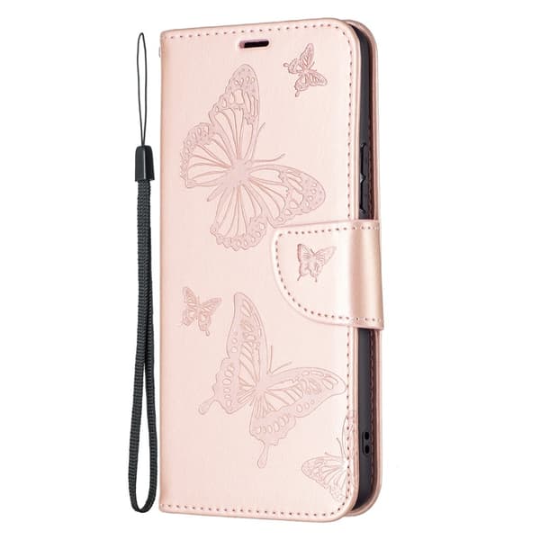 Samsung Galaxy A53 5G Deksel Trykte Sommerfugler Rose Gull 70