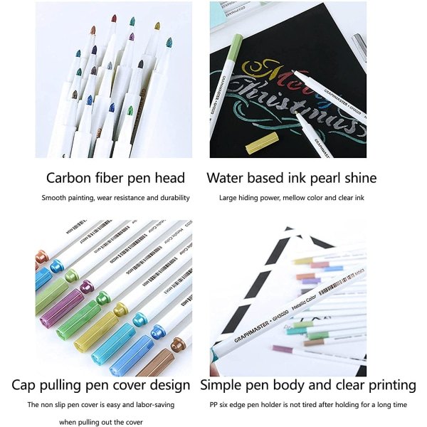 IG Multifunktionell DIY Graffitipenna, lätt att skriva och lätt att använda, 12-pack