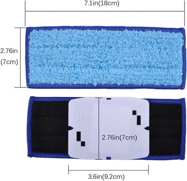 Mopping Pads for iRobot Braava Jet 240 241, 3 Pack Washable Reusable Microfiber Wet Mop Replacement Pads, Blue*(129 tegn)*