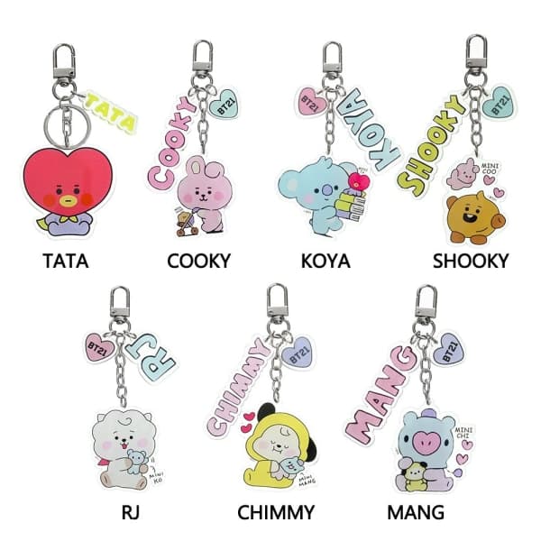 BTS Nøkkelring BT21 Nøkkelring - lager IC