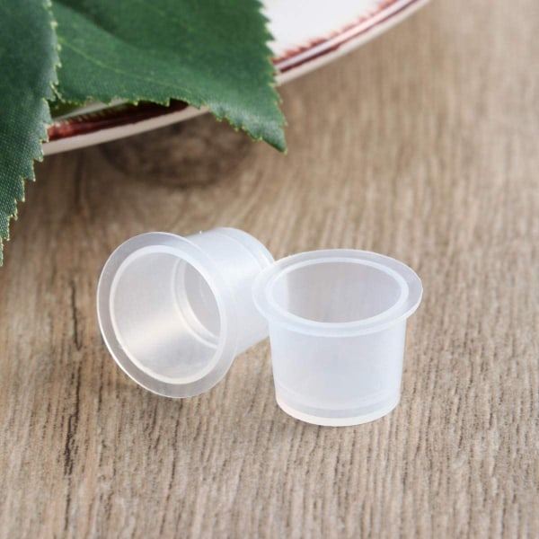 IC 100 st Tatueringsfärg Caps Cups Bläck-Cups Pigmentbehållare
