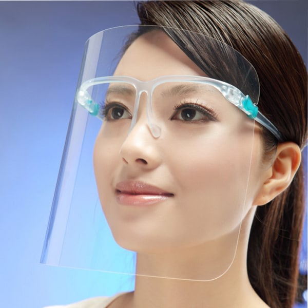 IC Skyddsvisir, 1 utbytbar anti-dimmask ja 1 återanvändbara glasögon, män och kvinnor kan skydda ögon och ansikte