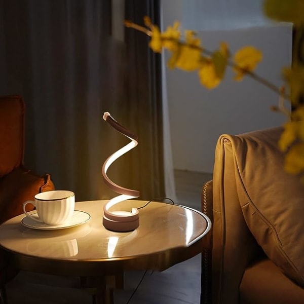 IC LED Spiral Sengelampe 19W varm hvid øjenbeskyttelse Lysstyrke (guld)