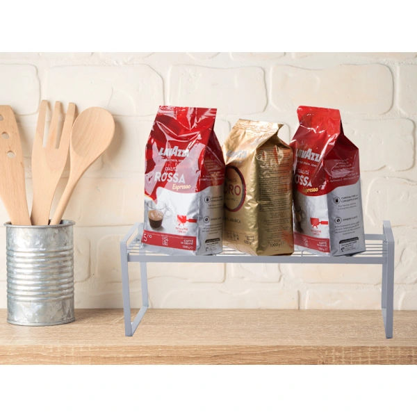 Metal Shelf One Tier Kitchen Organizer Rack White for Kitchen White White Vit