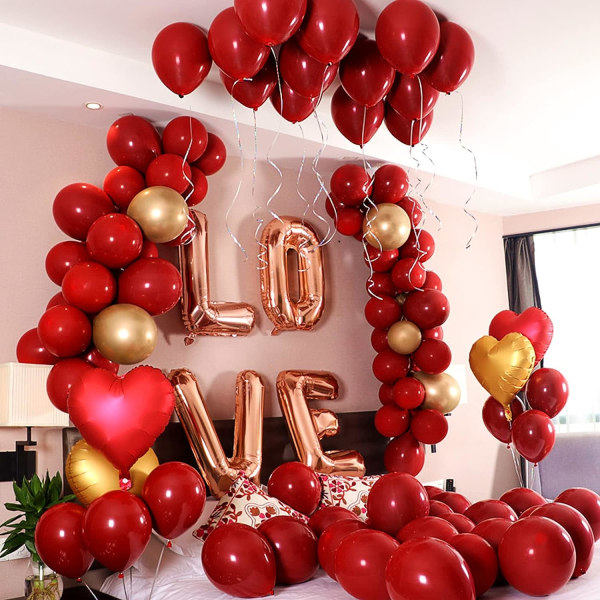 IC 129 stk. metalliske guld balloner Latexballoner Forskellige størrelser 18 12 10 5 tommer festballonssæt til fødselsdagsfest eksamen Babyshower brudekjole