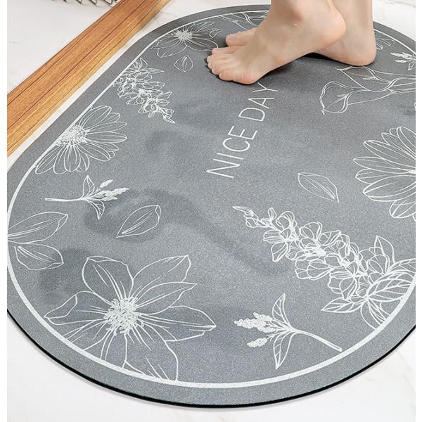 IC Huating - Grå 50*80cm Badeværelsesdør Absorberende Dørmatte
