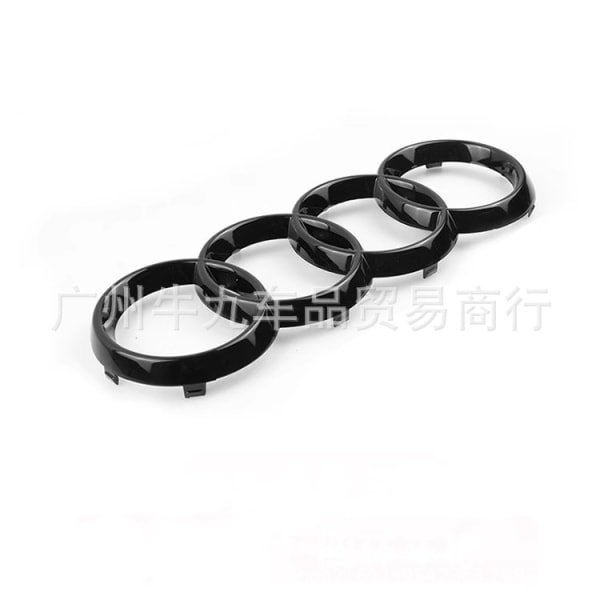 AUDI GLOSS BLACK VARUMÄRKESEMBLEM RINGAR FRAM & BAK A1 A3 A4 A5 273MM 192MM - Perfekt