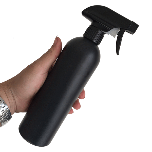 IC 2 × 500 ml tom svart plastsprayflaska Biltvättrum Glödlampa Spray Vatten Vattenspray Återfyllbar sprayflaska