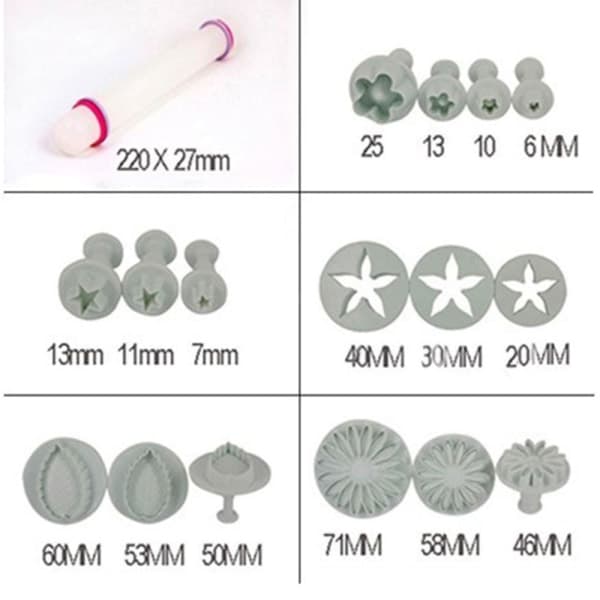 IC Kageudstans Blomfondant Kagedekorationssæt Form Stempel Fondant Form