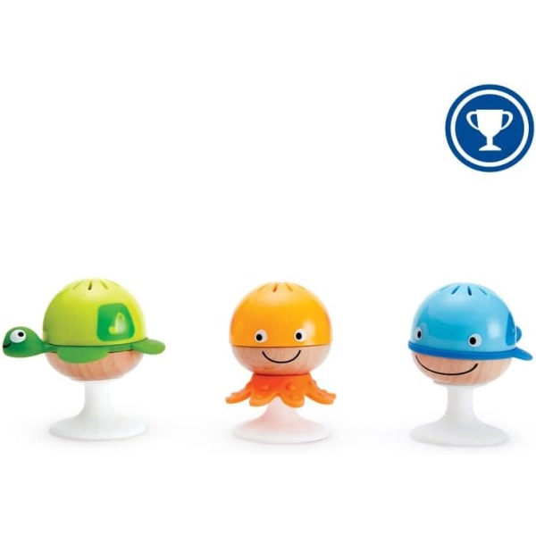 IC Skallror Set | Tre havsdjur sugkoppsleksaker, pedagogisk baby , multi , 5'' x 2'' (E0330 )