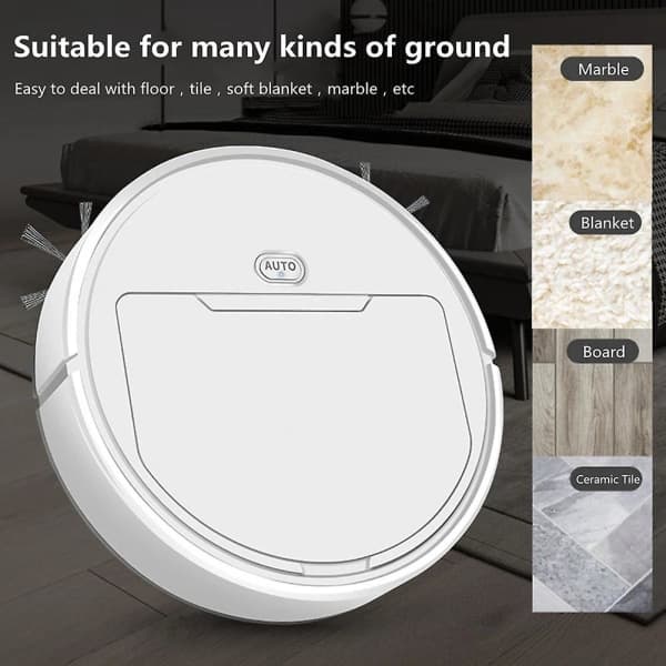 IC i 1 Smart Robotstøvsuger Lazy Sweeper Robot, svart A