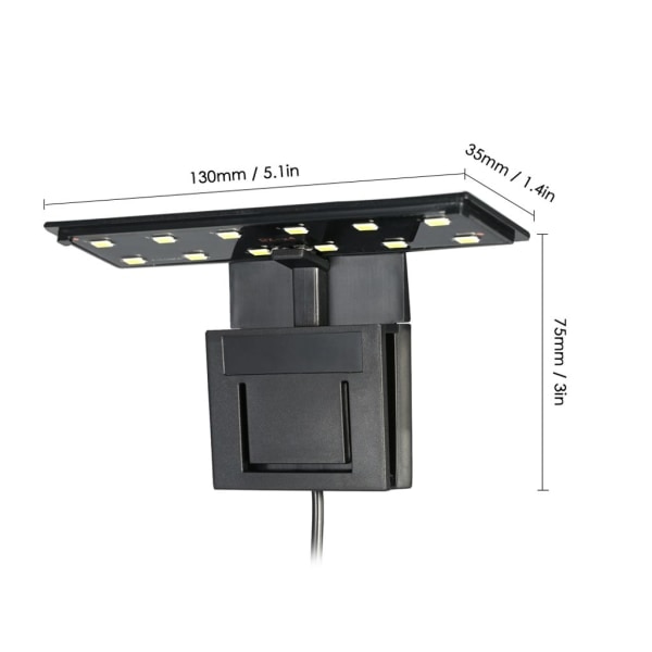 IC 5W Slank Akvarium LED-lys Super Lys Klippelys 12 LEDer for akvarium