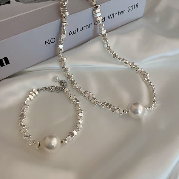 IC perlekæde halskæde kravekæde halskæde + armbånd